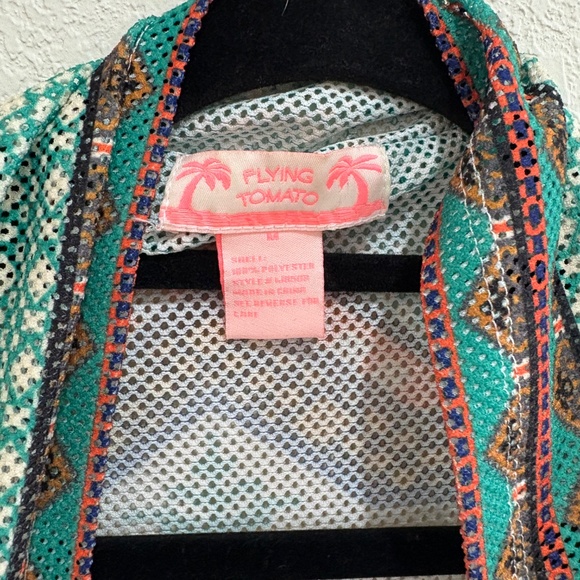 Boho Tribal Print Kimono – Open Front Lightweight Layer - Picture 2 of 3